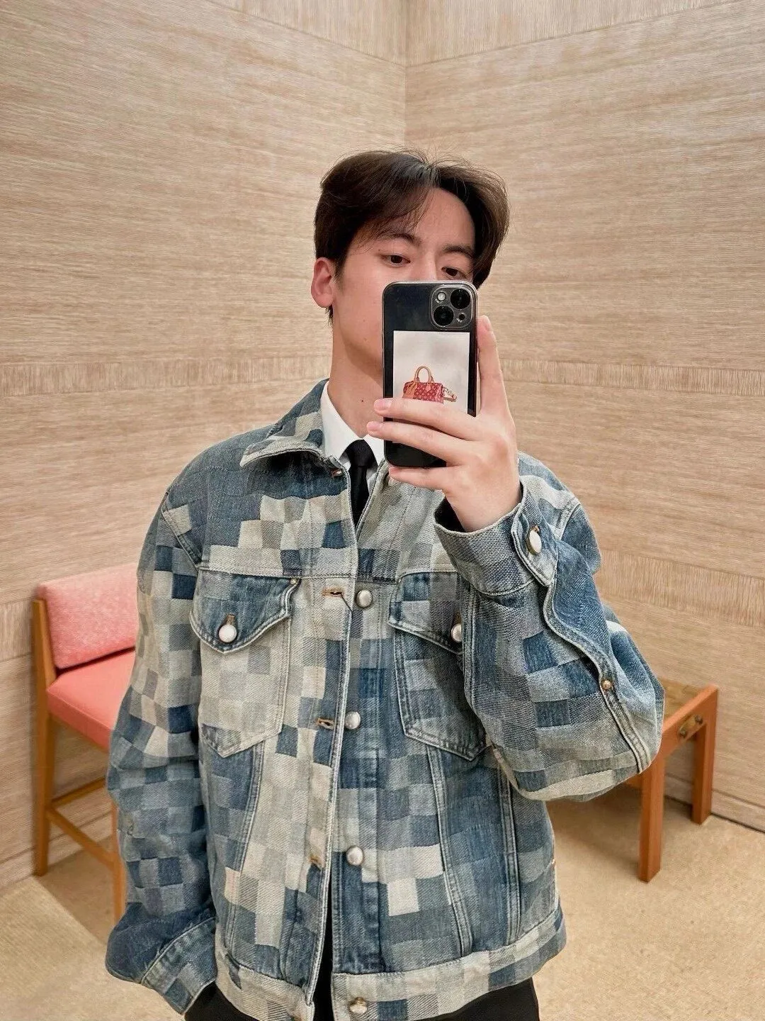 Louis Vuitton/Louis Vuitton mosaic denim jacket